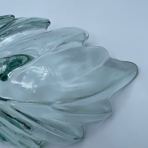 Dining Large Oak Leaf Dish Recycled Glass Made In Spain Vidrios San